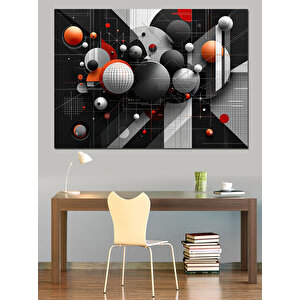 Soyut Geometrik Sanat Dekoratif Kanvas - Mdf Ahşap Tablo 70x100 cm