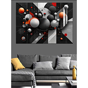 Soyut Geometrik Sanat Dekoratif Kanvas - Mdf Ahşap Tablo 70x100 cm