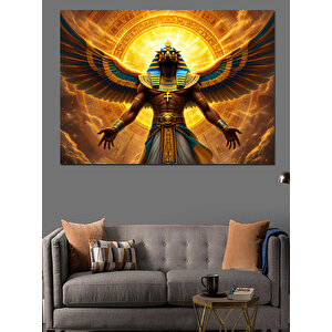 Mısır Tanrısı Figürü Dekoratif Kanvas - Mdf Ahşap Tablo 100x140 cm
