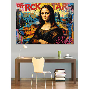 Graffiti Mona Lisa Dekoratif Kanvas - Mdf Ahşap Tablo 25x35 cm