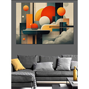 Soyut Geometrik Sanat Dekoratif Kanvas - Mdf Ahşap Tablo 25x35 cm