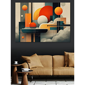 Soyut Geometrik Sanat Dekoratif Kanvas - Mdf Ahşap Tablo 25x35 cm
