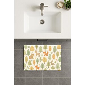 Banyo Paspası, Yıkanabilir - Kaydırmaz Taban 60x90 cm