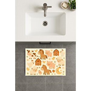 Banyo Paspası, Yıkanabilir - Kaydırmaz Taban 40x60 cm