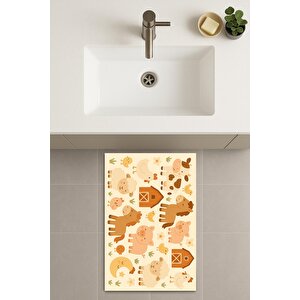 Banyo Paspası, Yıkanabilir - Kaydırmaz Taban 40x60 cm