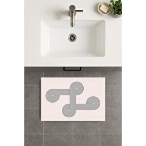 Banyo Paspası, Yıkanabilir - Kaydırmaz Taban 80x120 cm