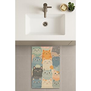 Banyo Paspası, Yıkanabilir - Kaydırmaz Taban 70x110 cm