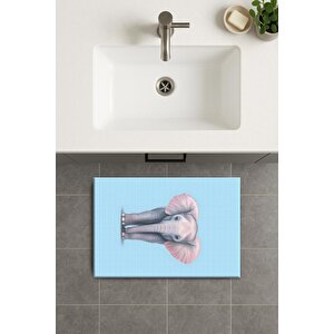 Banyo Paspası, Yıkanabilir - Kaydırmaz Taban 60x100 cm