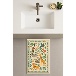Banyo Paspası, Yıkanabilir - Kaydırmaz Taban 80x120 cm