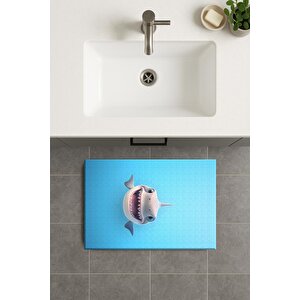 Banyo Paspası, Yıkanabilir - Kaydırmaz Taban 80x120 cm