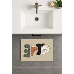 Banyo Paspası, Yıkanabilir - Kaydırmaz Taban 60x90 cm