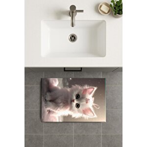 Banyo Paspası, Yıkanabilir - Kaydırmaz Taban 60x100 cm
