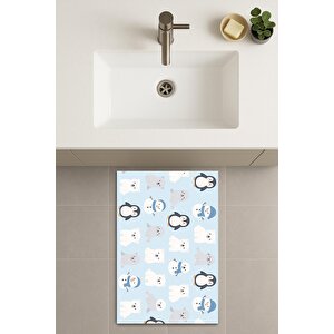 Banyo Paspası, Yıkanabilir - Kaydırmaz Taban 80x120 cm