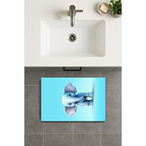 Banyo Paspası, Yıkanabilir - Kaydırmaz Taban 40x60 cm
