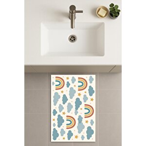 Banyo Paspası, Yıkanabilir - Kaydırmaz Taban 80x120 cm