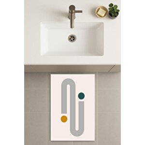 Banyo Paspası, Yıkanabilir - Kaydırmaz Taban 80x120 cm