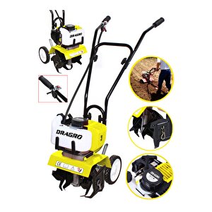 Dragro Alman Pro 4x4 9.9 Hp Çelik Şanzuman Bakir Sargili Benzinli Çapa Makinesi Çapalama