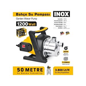 Sgs 5374 Bahçe Su Pompası İnox 1200 Watt