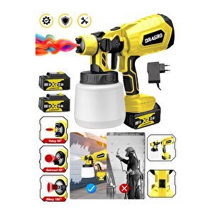 Dragro Alman 999 Vf 20 Ah Çift Akülü Boya Tabancası Püskürtme İlaçlama Makinesi