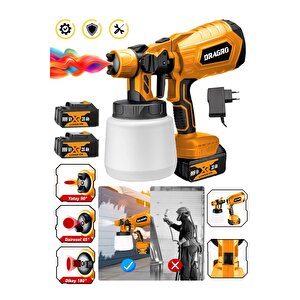 Dragro Alman 999 Vf 20 Ah Çift Akülü Boya Tabancası Püskürtme İlaçlama Makinesi