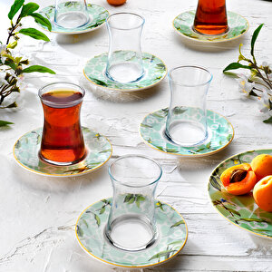 Sorte Çay Seti 12 Parça-su Yeşili