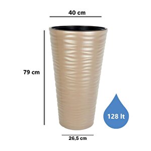 So-kvt3 Kumsal Vazo Saksı Takımı 128 Litre Mocha 3 Adet