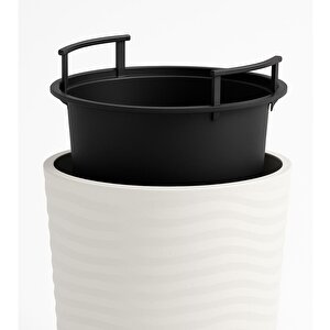 Omnipazar So-kvt2 Kumsal Vazo Saksı Takımı 85 Litre Beyaz 3 Adet