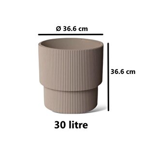 So-vgs3 Dekoratif Vega Saksı Takımı 30 Lt Mocha 3 Adet