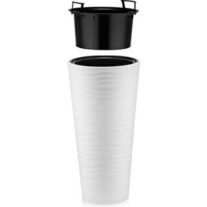 Omnipazar So-kvt3 Kumsal Vazo Saksı Takımı 128 Litre Beyaz 3 Adet