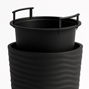 Omnipazar So-kvt3 Kumsal Vazo Saksı Takımı 128 Litre Antrasit 3 Adet