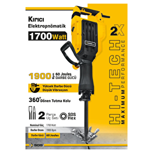 Sgs Sgs5187 - 16 Kg 1700 W 60 Joules 1900 Bpm Elektropnomatik Kırıcı Hilti
