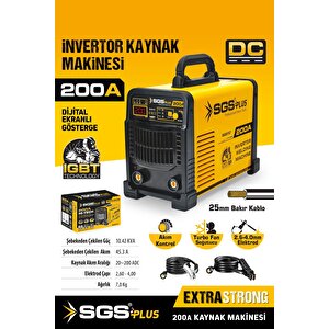 Sgs5157 İnvertör Kaynak Maki̇nasi 200 Amper Akim Korumali
