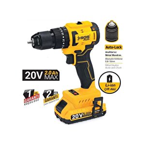 Sgs 5530 20 V 2 Ah Çift Akülü Darbeli Matkap Seti