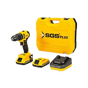 Sgs Sgs5532 - 20 Volt 2 Amper 60 Nm Tork Akülü Darbeli Matkap Vidalama Seti Çift Akülü