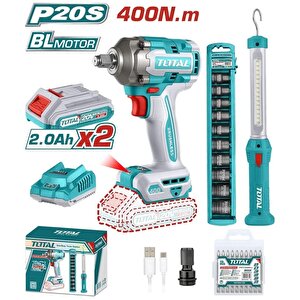 Darbeli Somun Sıkma Makinesi 400 Nm + Askılı Çalışma Işığı Seti - Tosli23048e