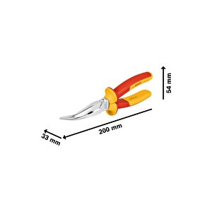 Pens Vde İzole Kargaburun Pense Bent 40° 200mm - 1600a02ne4