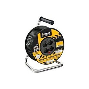 Sgs 2132 Profosyonel Makaralı Uzatma Kablosu 3x1,5 50mt