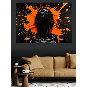 Alevli Kadın Portresi Dekoratif Kanvas - Mdf Ahşap Tablo