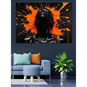 Alevli Kadın Portresi Dekoratif Kanvas - Mdf Ahşap Tablo