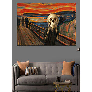 Çığlık Tablosu Modern Yorumu Dekoratif Kanvas - Mdf Ahşap Tablo