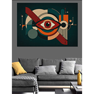 Soyut Göz Temalı Poster Dekoratif Kanvas - Mdf Ahşap Tablo 35x50 cm