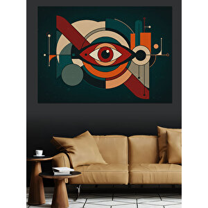 Soyut Göz Temalı Poster Dekoratif Kanvas - Mdf Ahşap Tablo