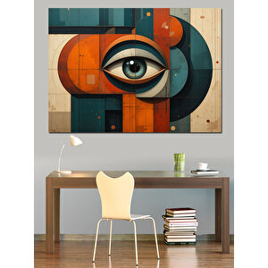 Soyut Göz Kompozisyonu Dekoratif Kanvas - Mdf Ahşap Tablo