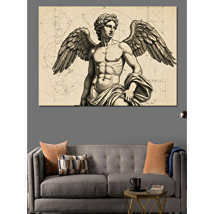 Mitolojik Melek Figürü Dekoratif Kanvas - Mdf Ahşap Tablo