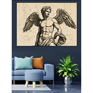 Mitolojik Melek Figürü Dekoratif Kanvas - Mdf Ahşap Tablo
