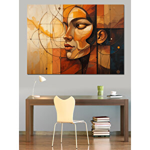 Soyut Kadın Portresi Dekoratif Kanvas - Mdf Ahşap Tablo