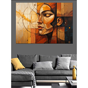 Soyut Kadın Portresi Dekoratif Kanvas - Mdf Ahşap Tablo