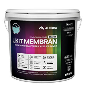Alkoru 13 Kg Yeşil Likit Membran Renkli Reçine Esaslı Sıvı Su Yalıtım Malzemesi