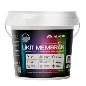 Alkoru 1 Kg Gri Likit Membran Renkli Reçine Esaslı Sıvı Su Yalıtım Malzemesi