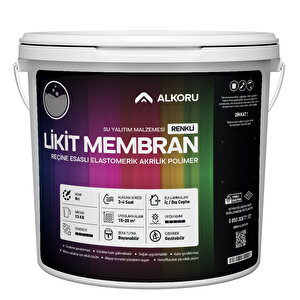 Alkoru 13 Kg Gri Likit Membran Renkli Reçine Esaslı Sıvı Su Yalıtım Malzemesi